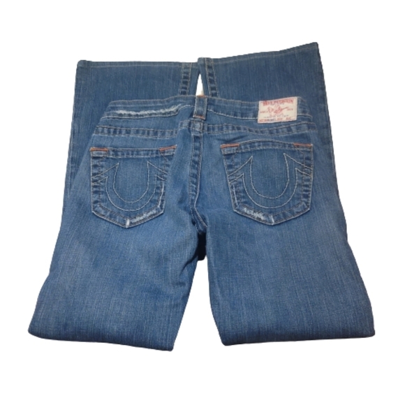 True Religion Joey Jean Woman Low Boot Distressed Wash w Stretch L 28 - Picture 3 of 10